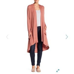 NWOT! Bobeau Hi-Lo Pocket Cardigan/Duster